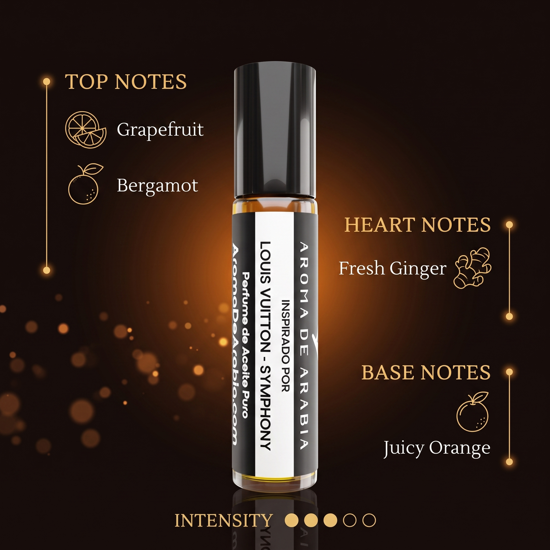 Symphony fragrance notes: grapefruit, bergamot, fresh ginger, juicy orange